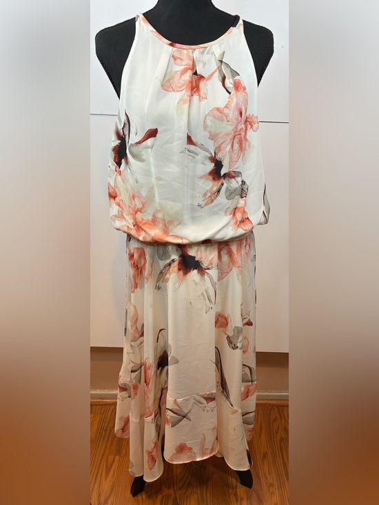 White House Black Market Dresses & Skirts - White House Black Market Size 16 Floral Sleeveless Blouson Midi Dress